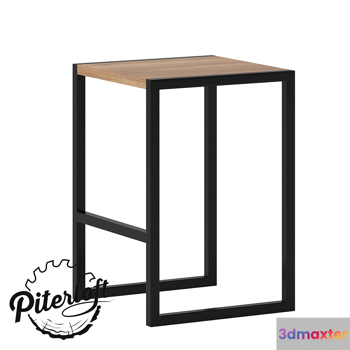 Strong stool in loft style 3D Max