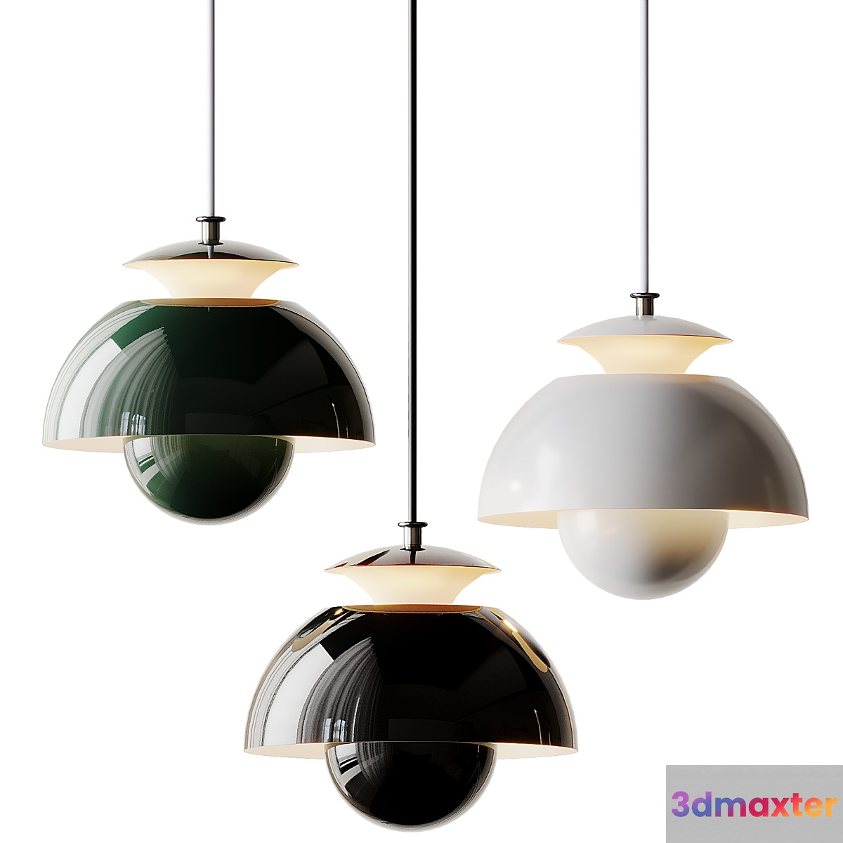 Macaron Metal Pendant Lamp 3D Max