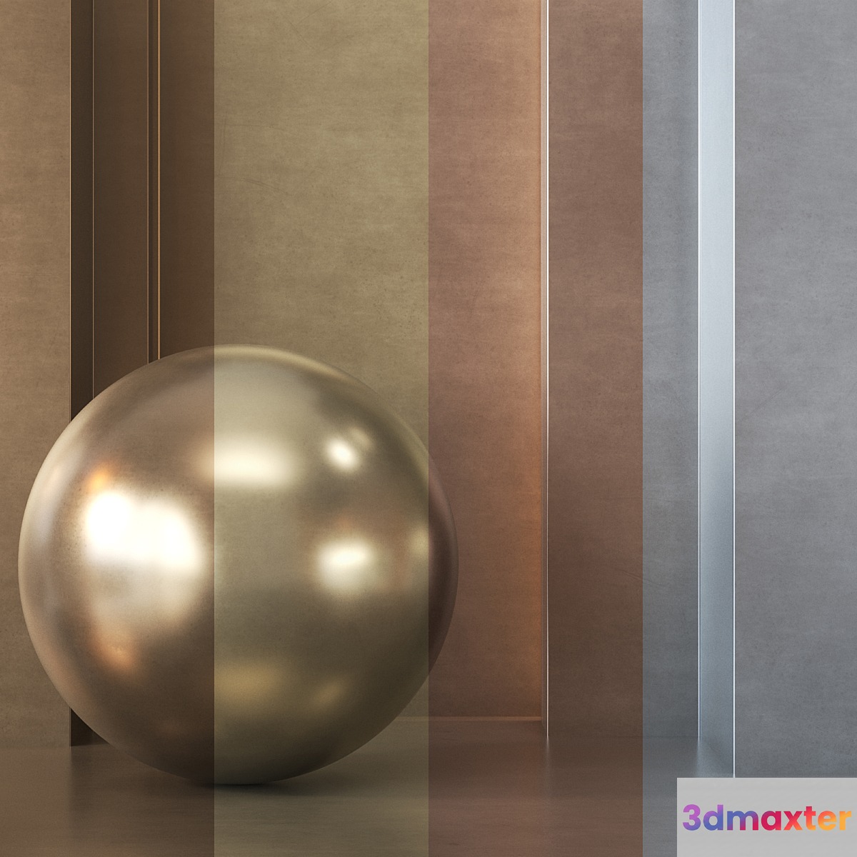 4 in 1 Metall Pack Textures 4K - Seamless - Vol 2 - No.2