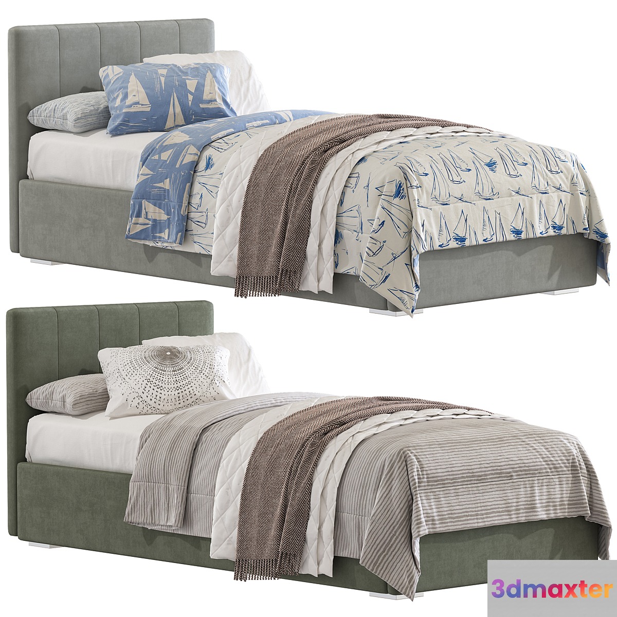Bed Forty Winks Velvet 335 3D Max