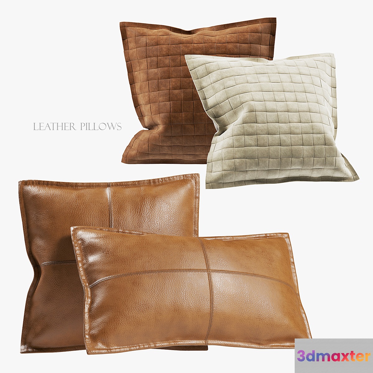 Leather pillows 3D Max