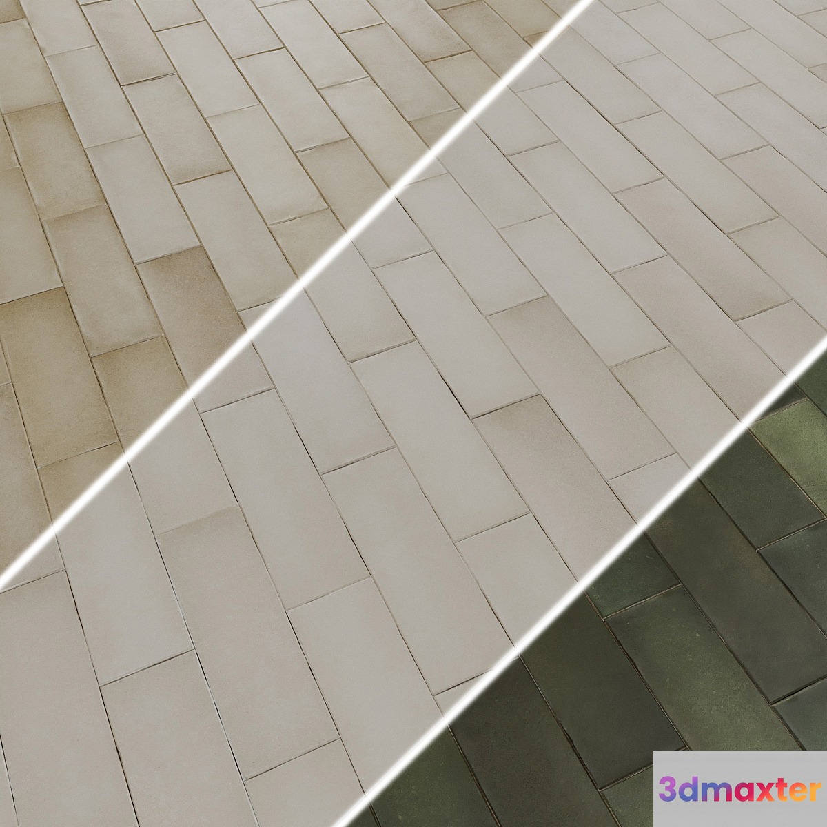 Porcelain stoneware tiles EQUIPE MAGMA 6.5x20 cm - No.2 3D Max