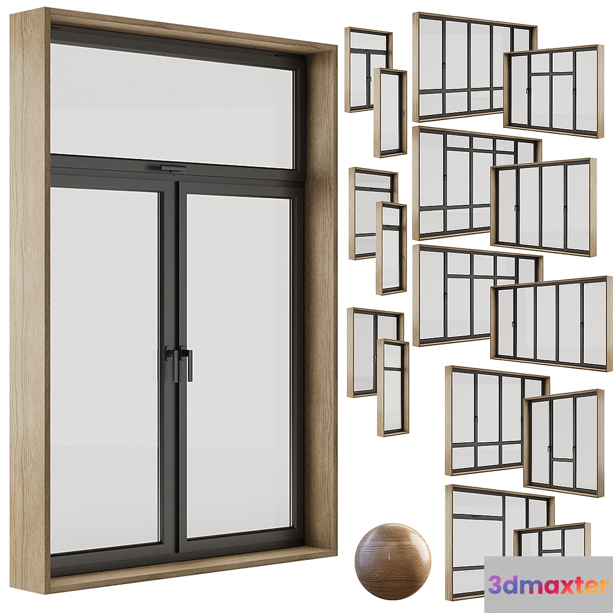 Plastic windows 3D Max
