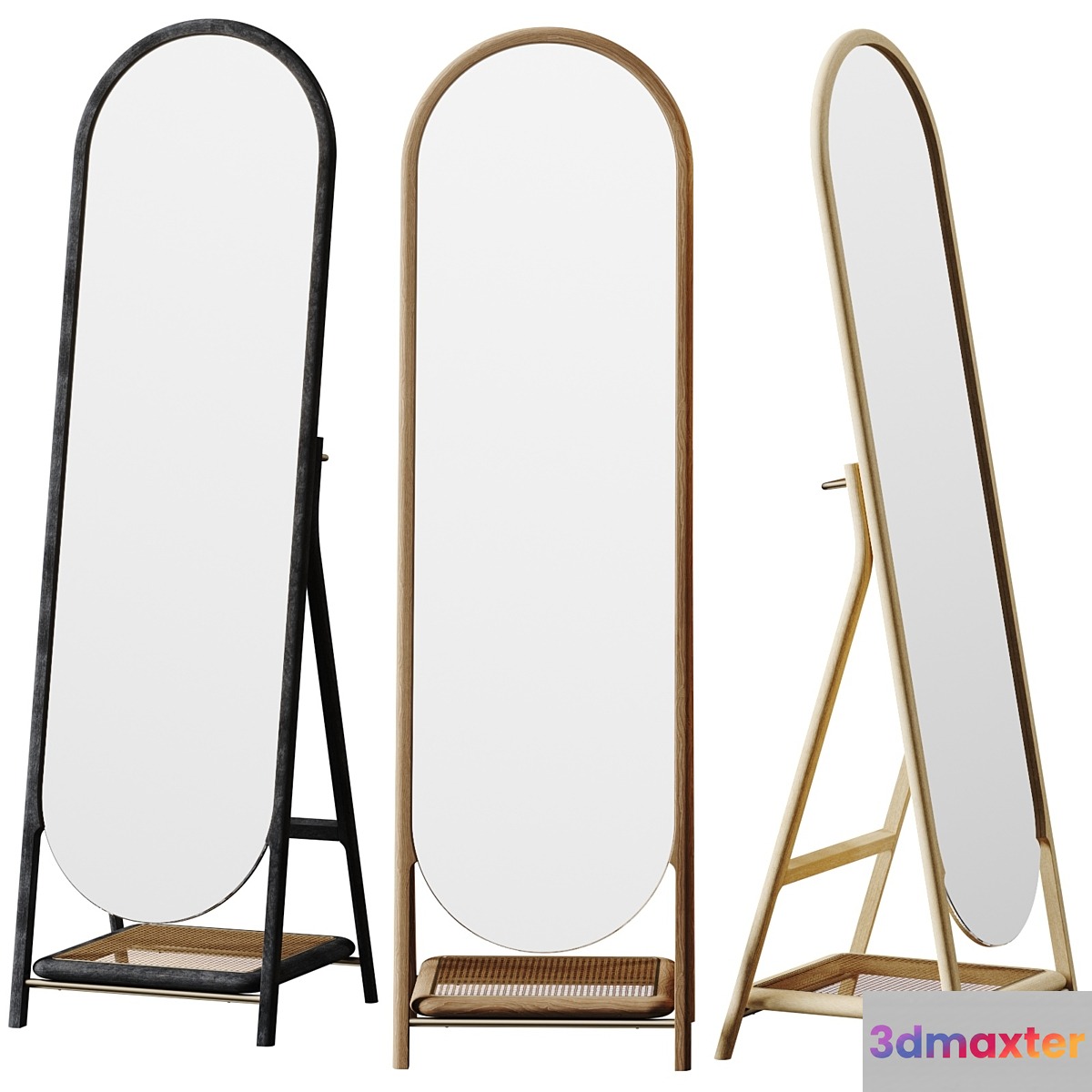 Rattan Freestanding Mirror by John Lewis