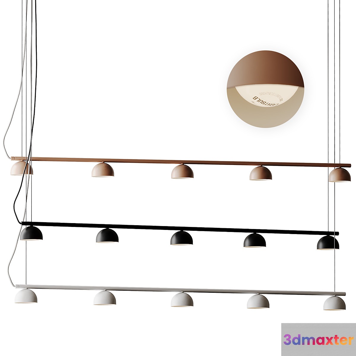 Blush Rail 5 Ceiling Lamp from Northern