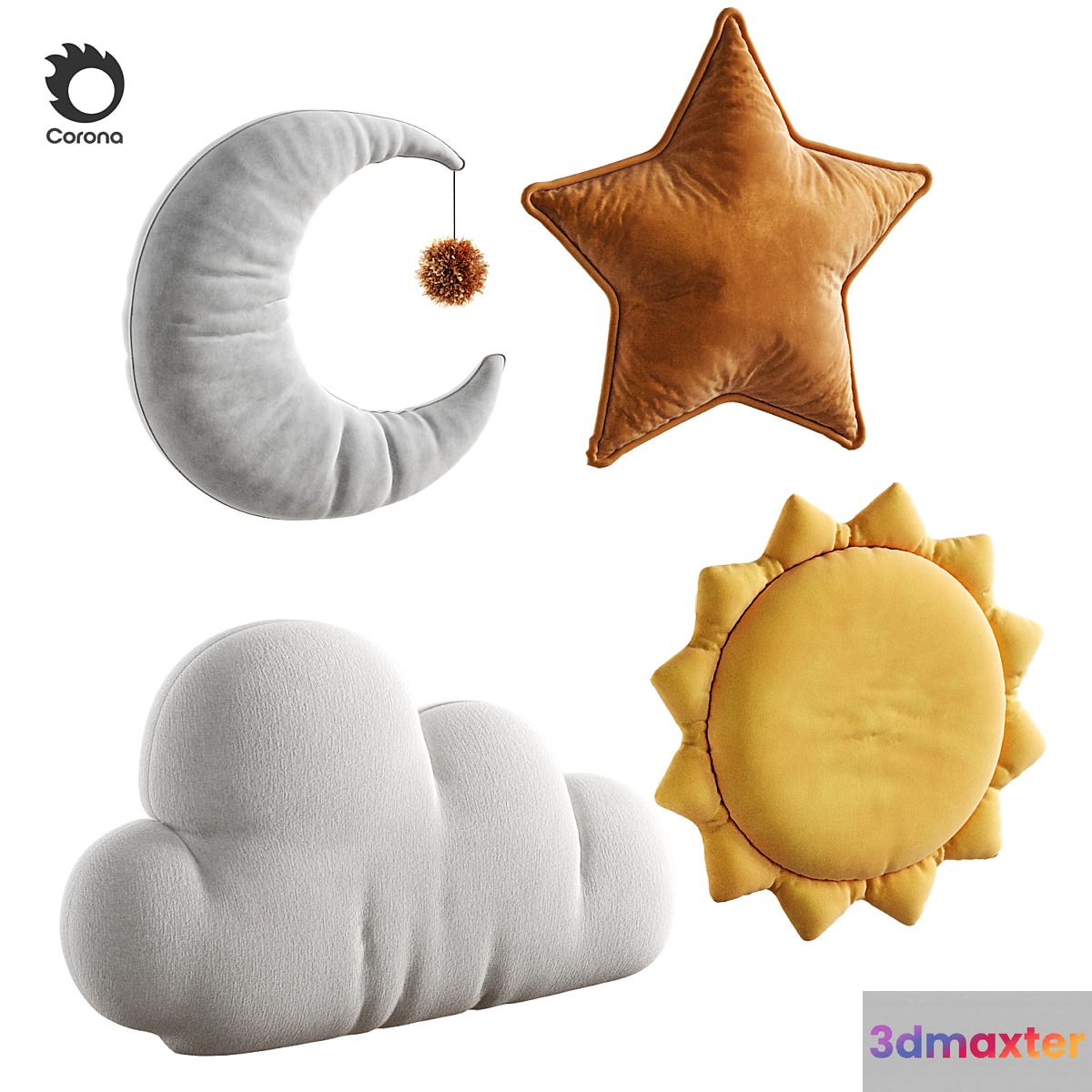 decorative pillows 21 3D Max