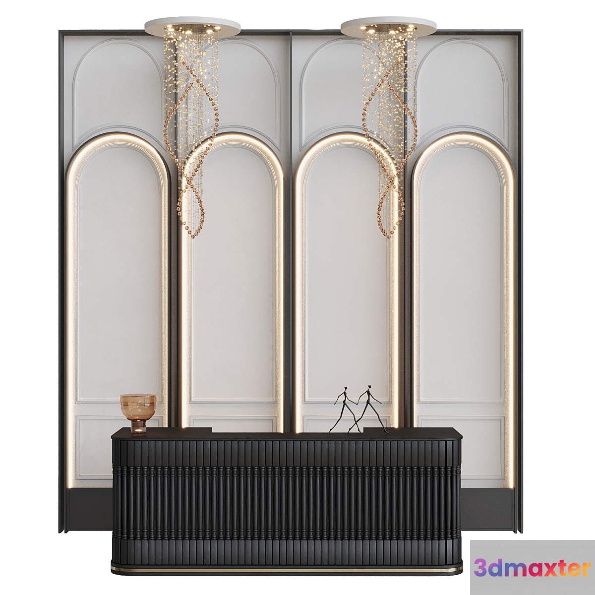 Neoclassical reception desk 13