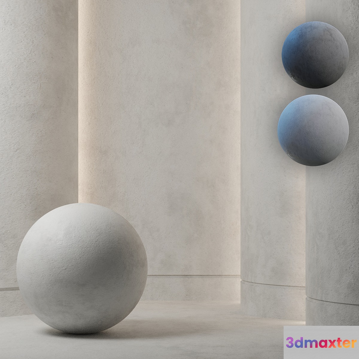 Decorative Plaster Texture 4K Seamless Set 01 - No.2 3D Max