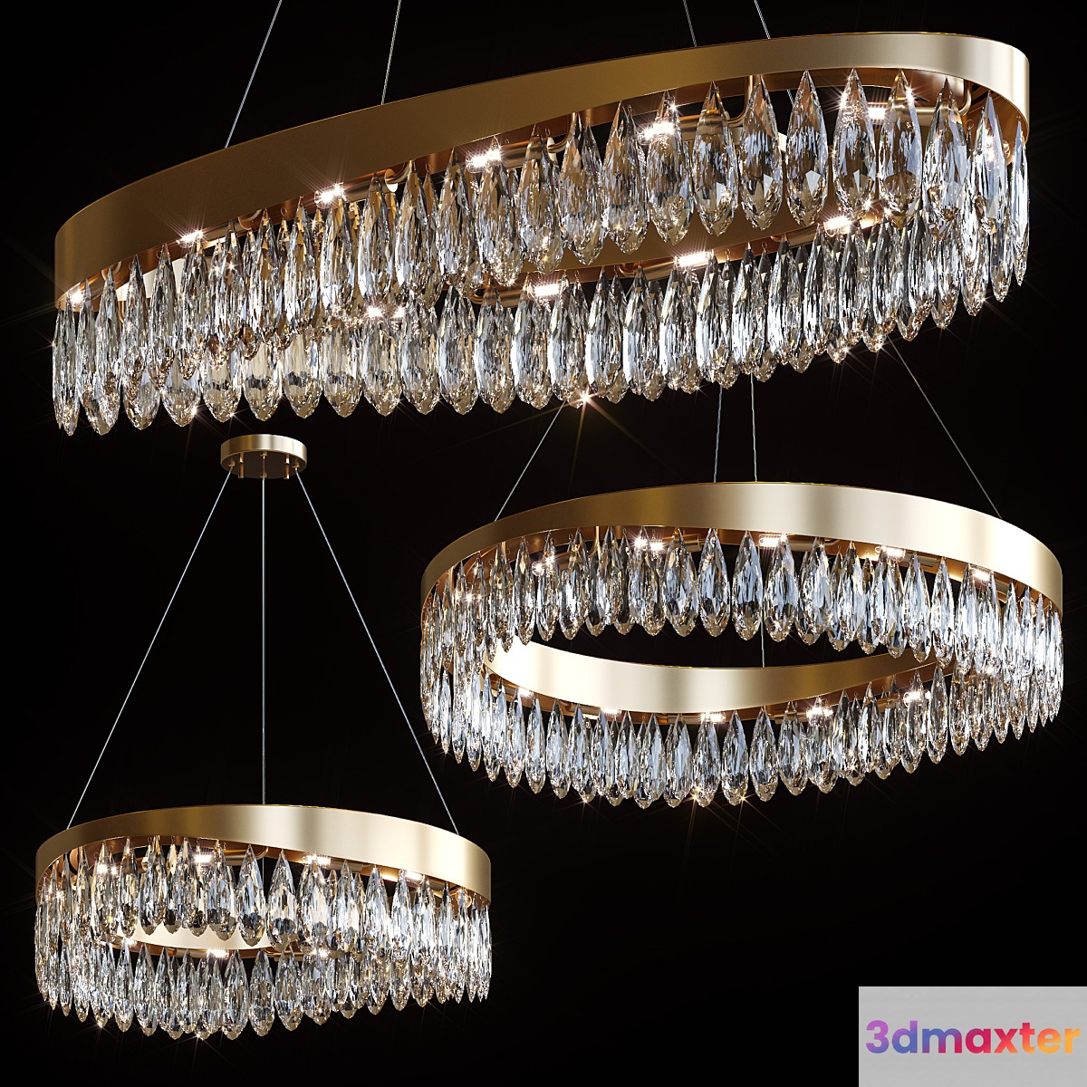Pendant chandeliers Astoria Chandelier by GLCrystal - No.2 3D Max