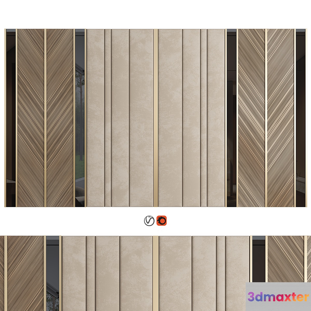 Wall Panel Decor 40 3D Max