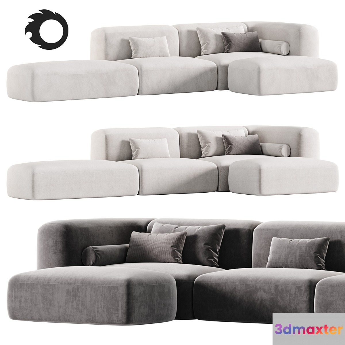 Clara Sofa Baxter 01 3D Max