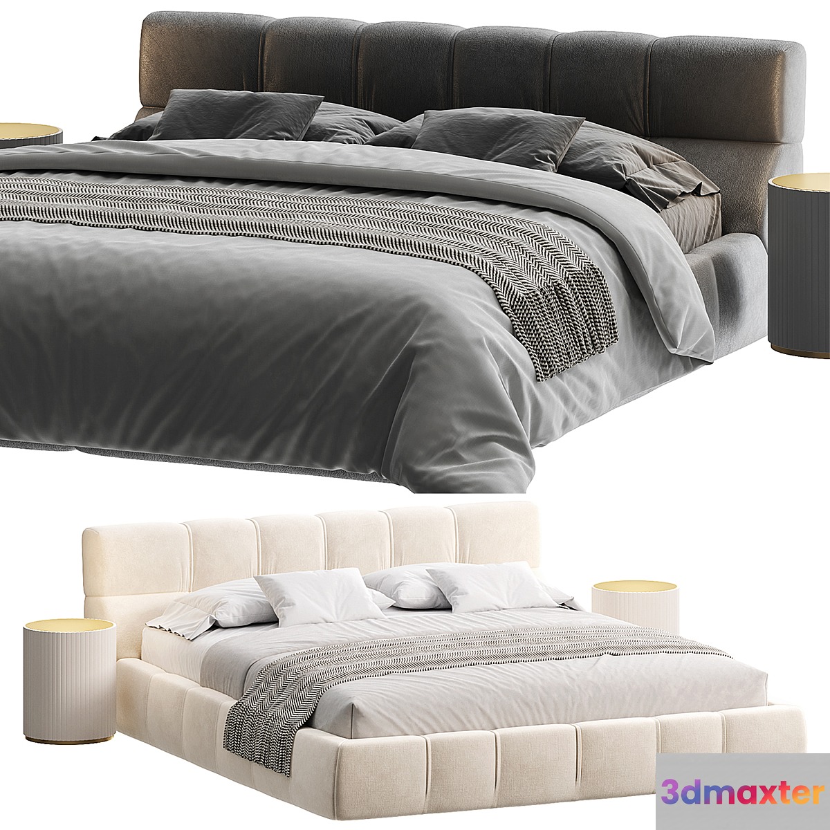 Souffle custom made bed 3D Max
