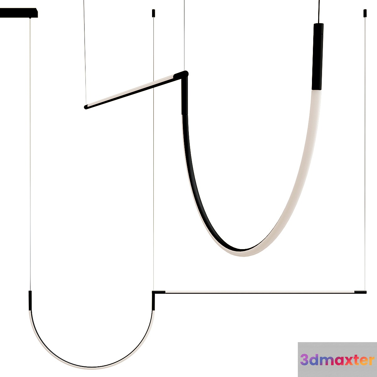 TUBS MODULAR Pendant lamp By LedsC4 3D Max