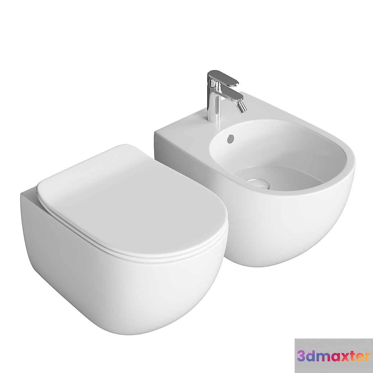 Toilet and bidet Artceram FILE 2.0 3D Max
