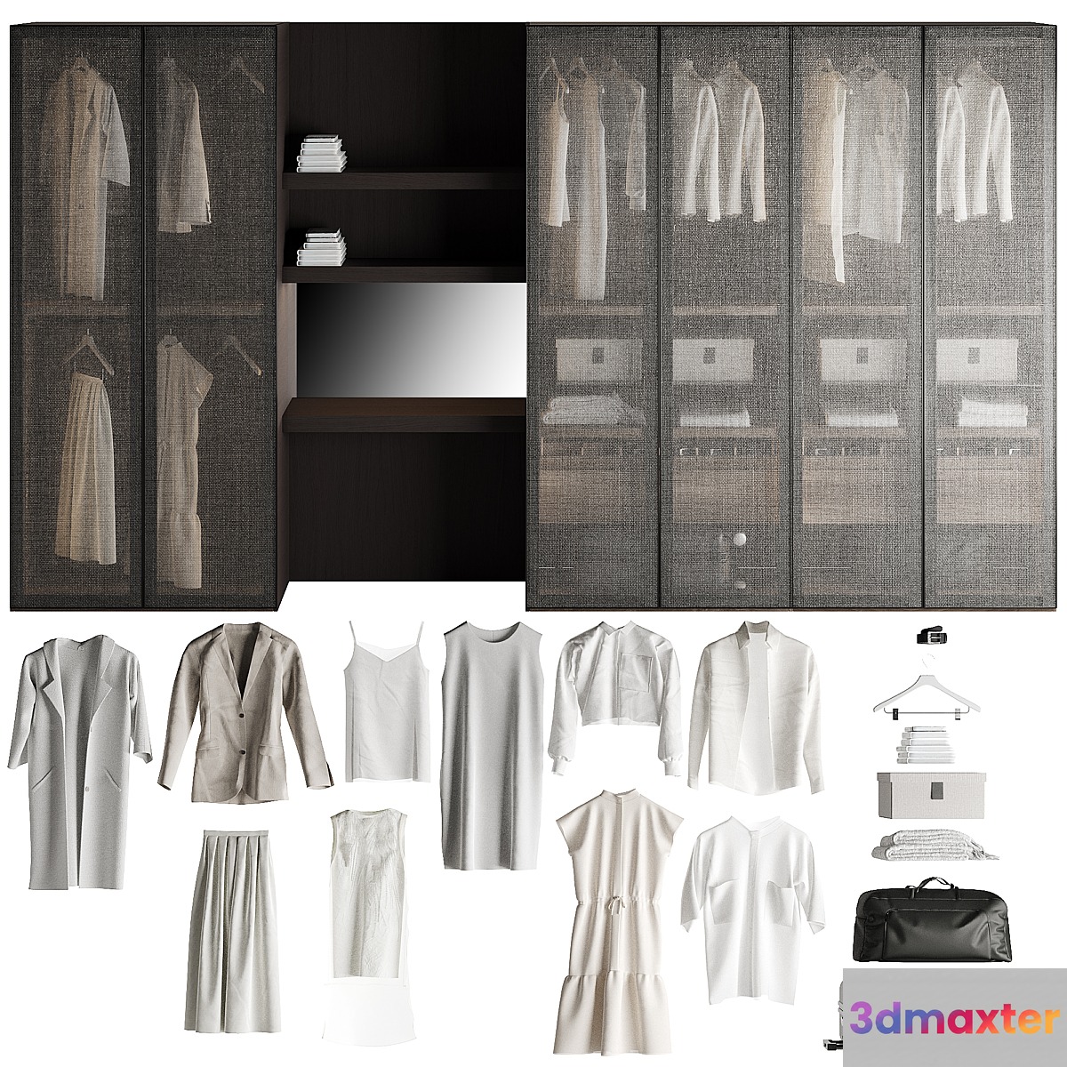 Tumidei Armadio Anta Telaio Battente Wardrobe 3D Max