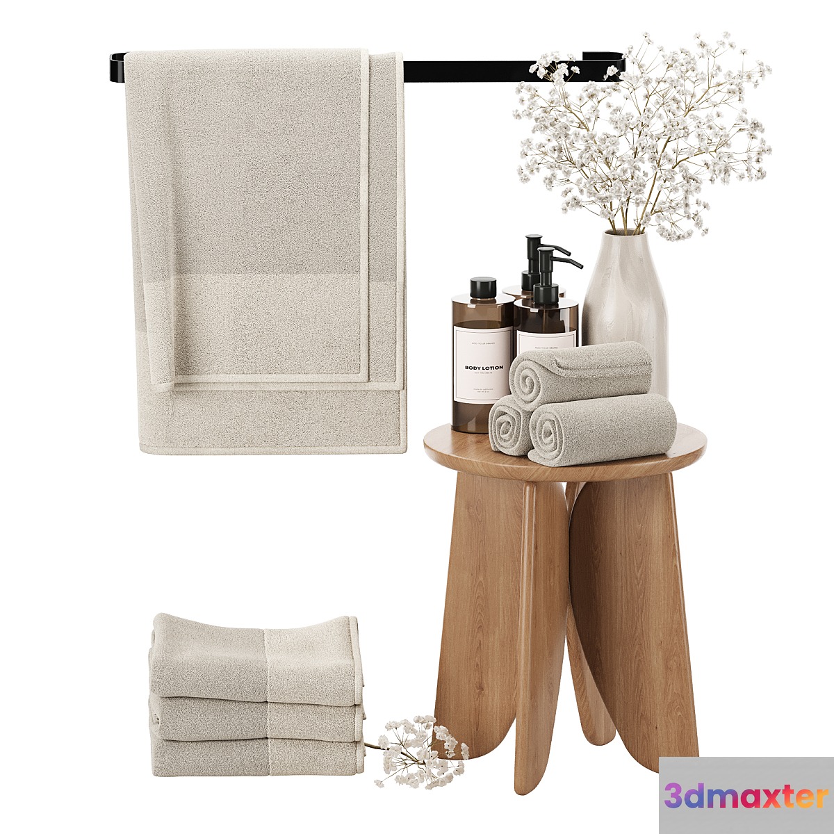 Decorative bathroom set 005 3D Max