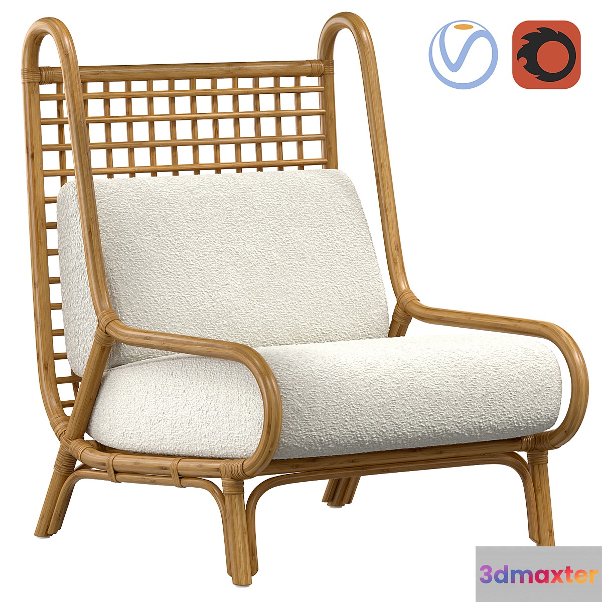 OUEN RATTAN ACCENT CHAIR CB2 Crate Barrel