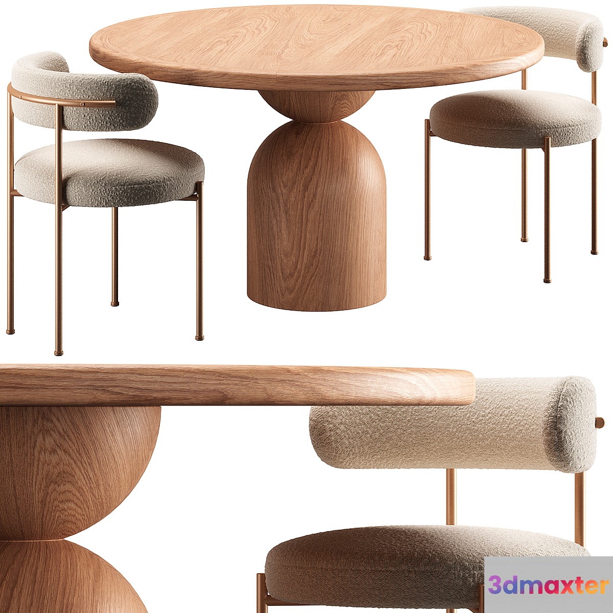 BELL TABLE and CB2 CHAIR
