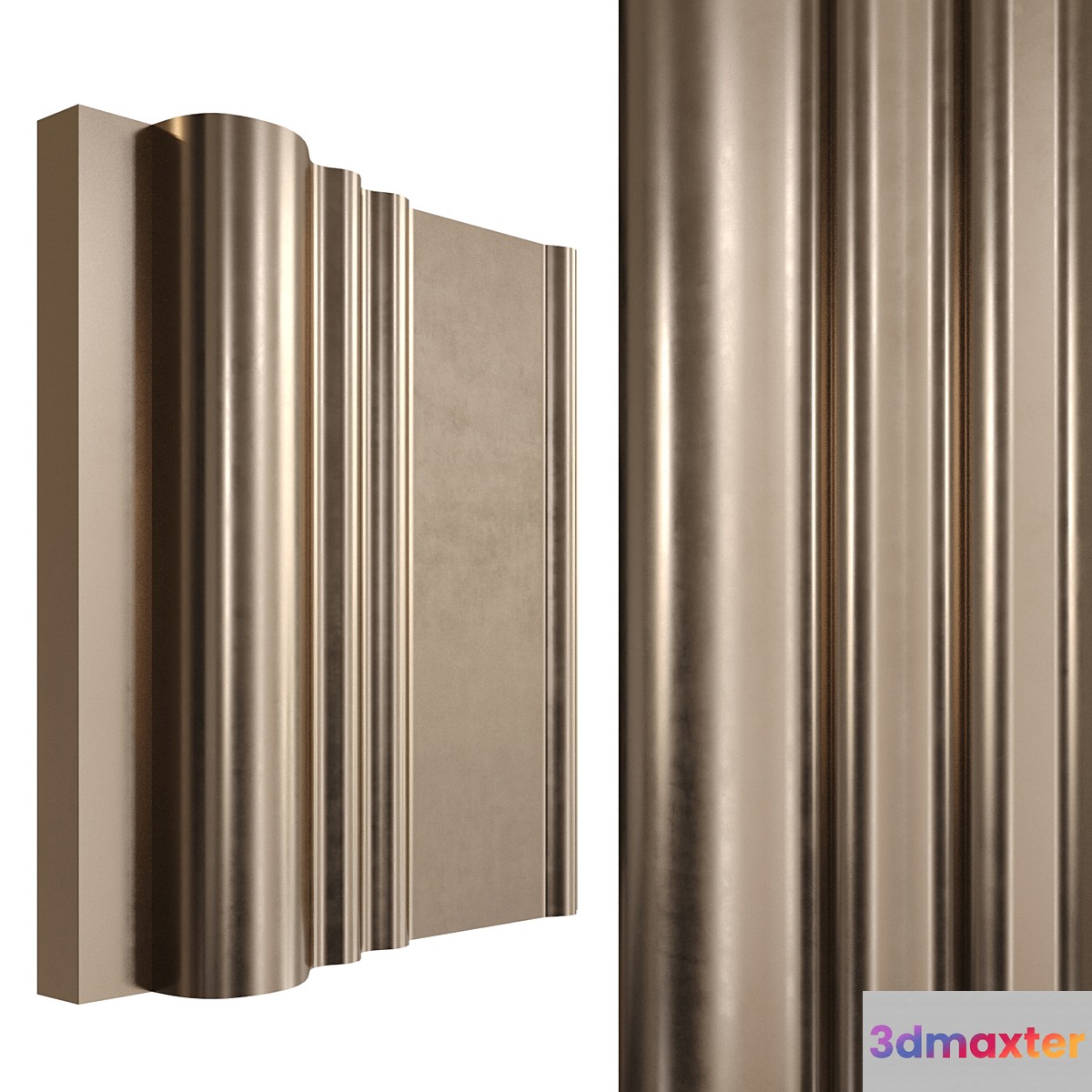 WALL PANEL 01 - GOLD WAVES - No.2