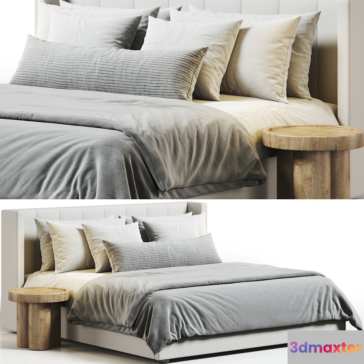 West Elm Shelter Bed 3D Max