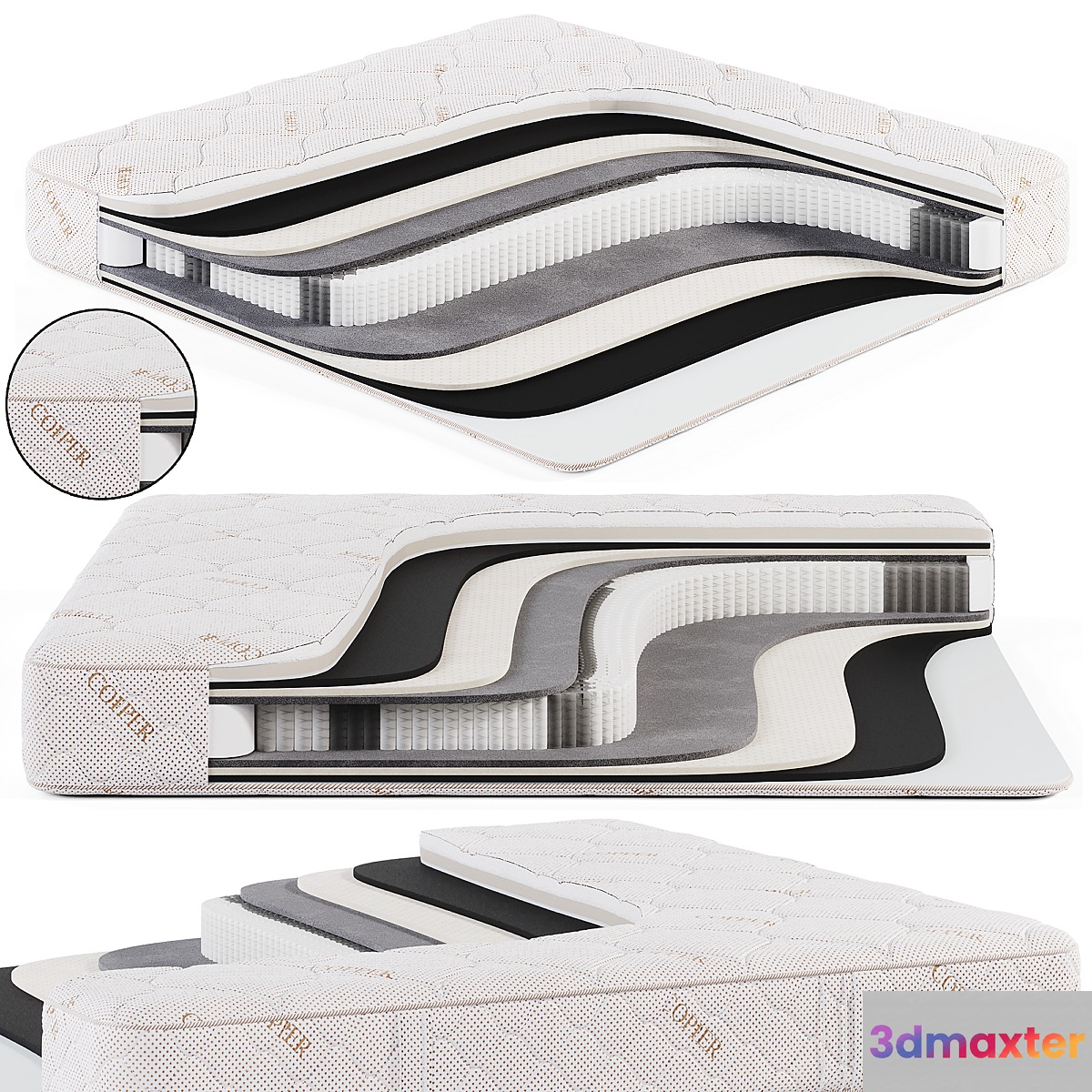 MOON FAMILY COPPER 684 Standart mattress 3D Max