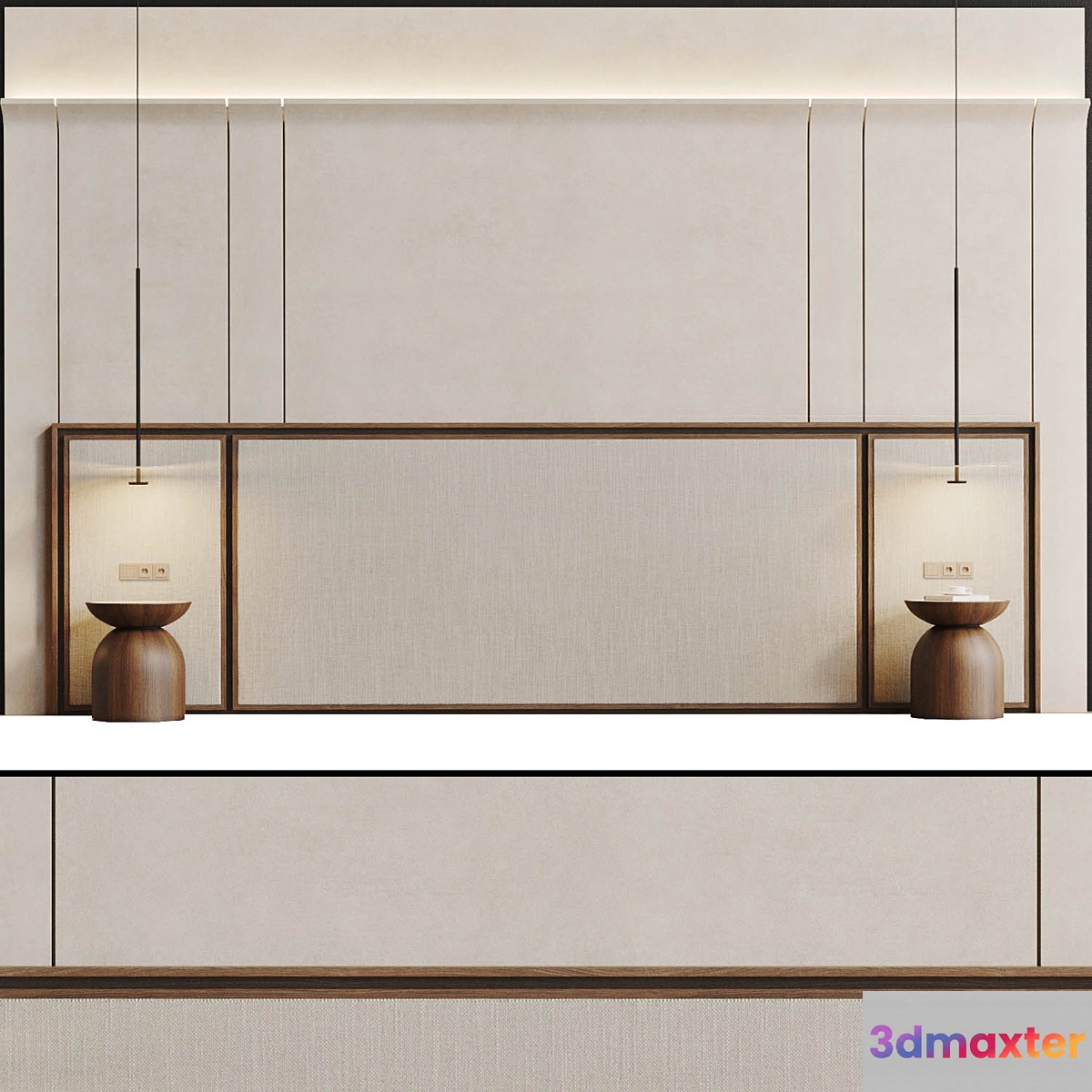 Decorative 3D wall panel 007 3D Max