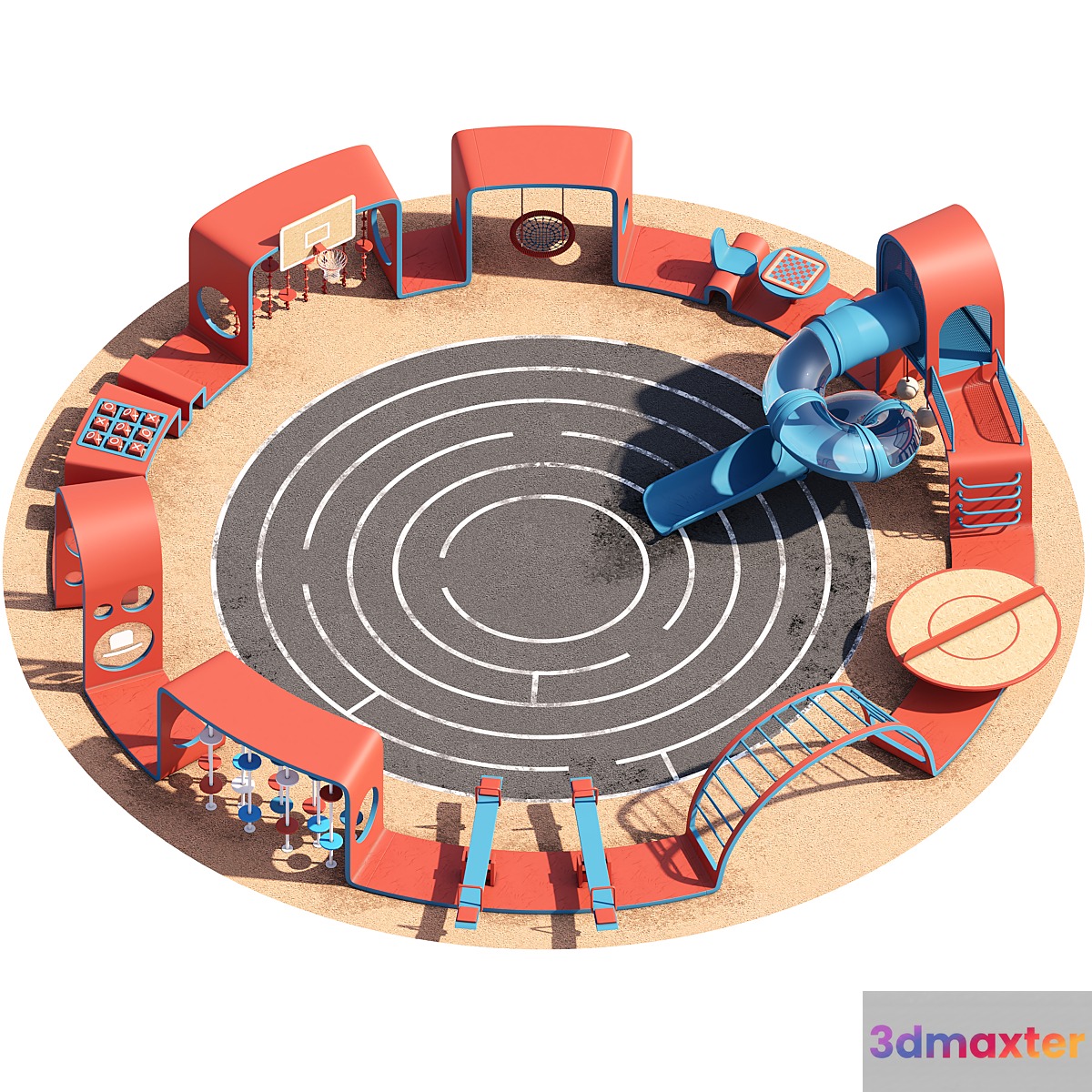 COOL RIBBON Children's Play Complex 3D Max