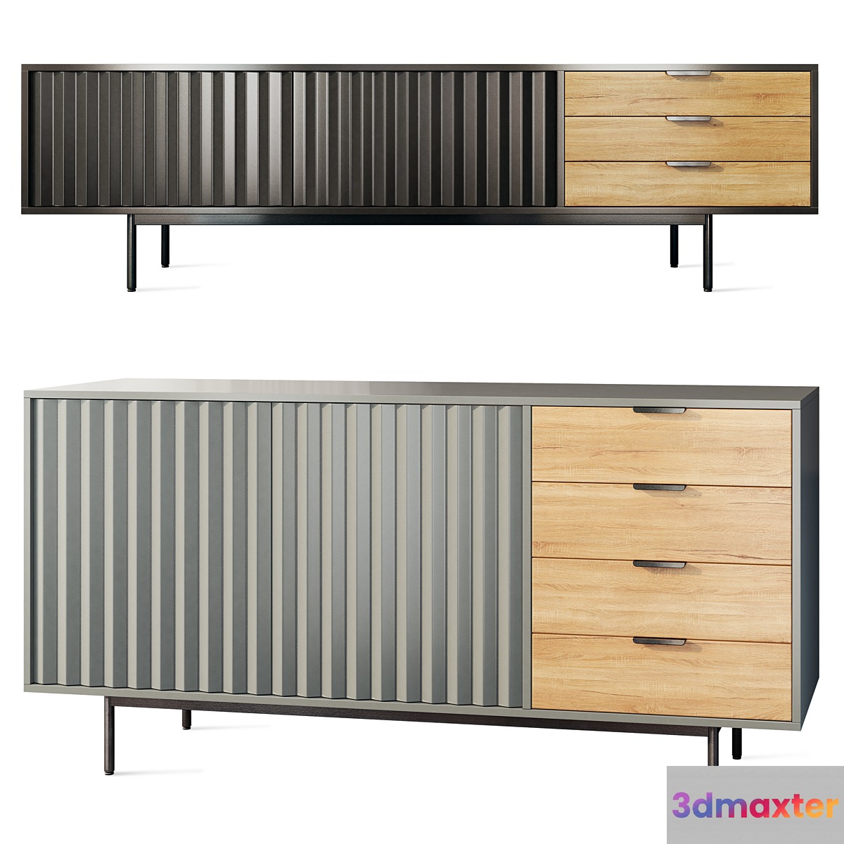 Sideboard chest of drawers and TV cabinet Woody Dream Home 3D Max