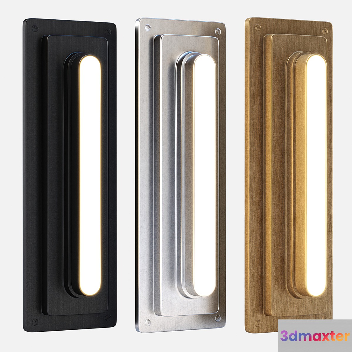 Ander Metallic Wall Lamp _ Modern wall metallic light 3D Max