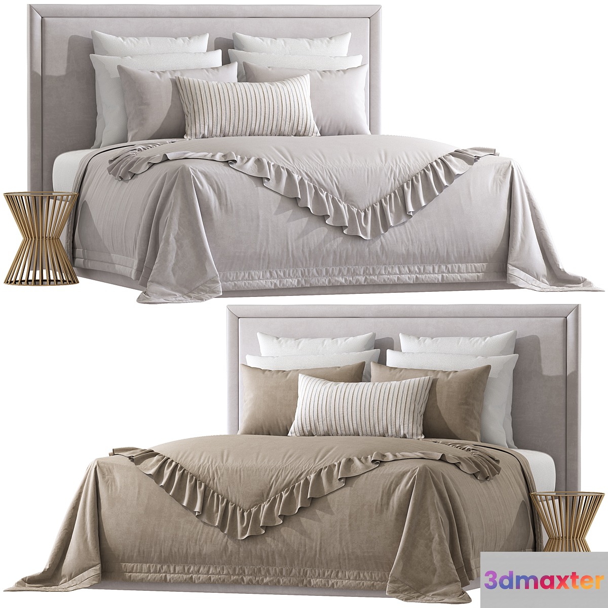 Double bed 153 3D Max