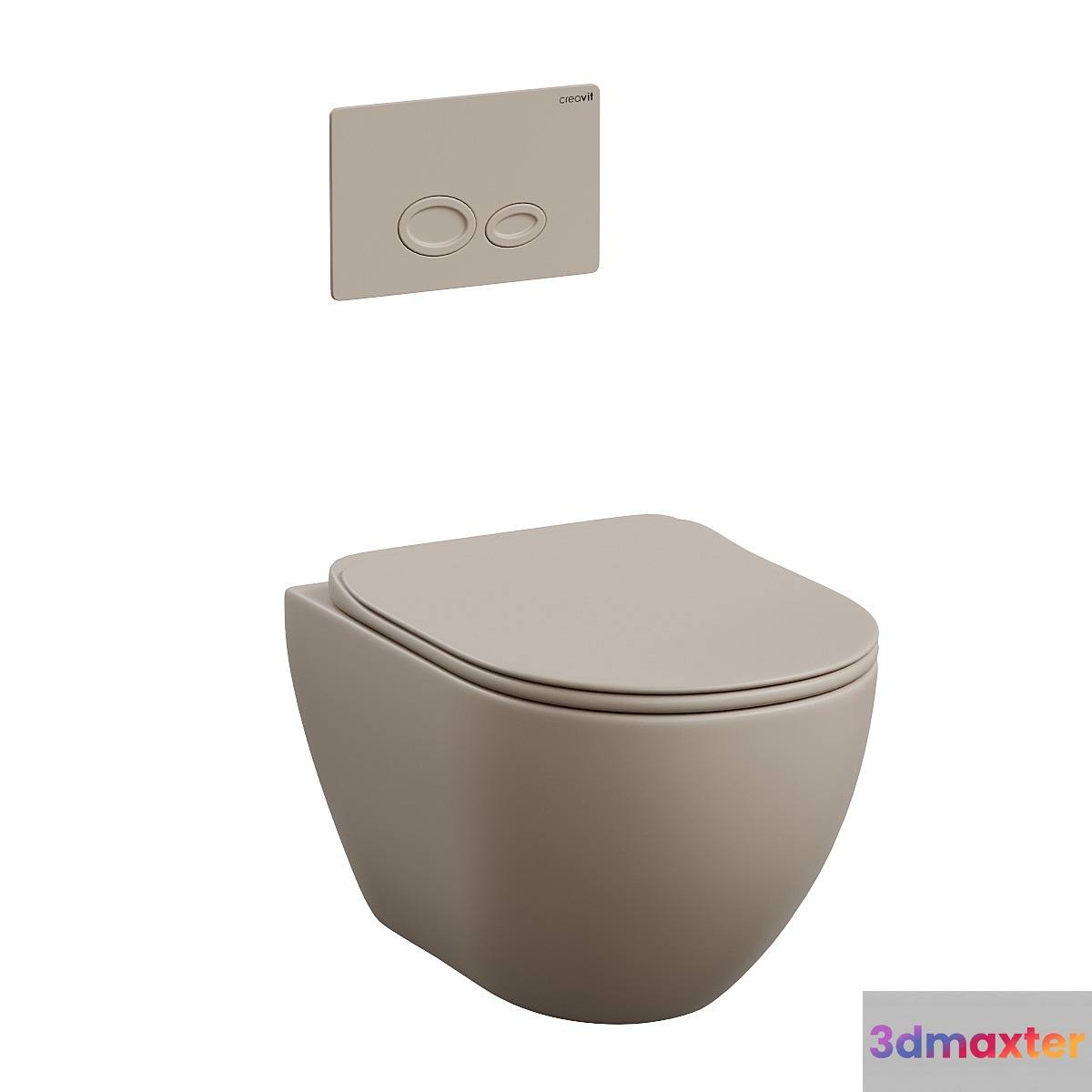 Creavit Free Toilet with Drop Button 3D Max