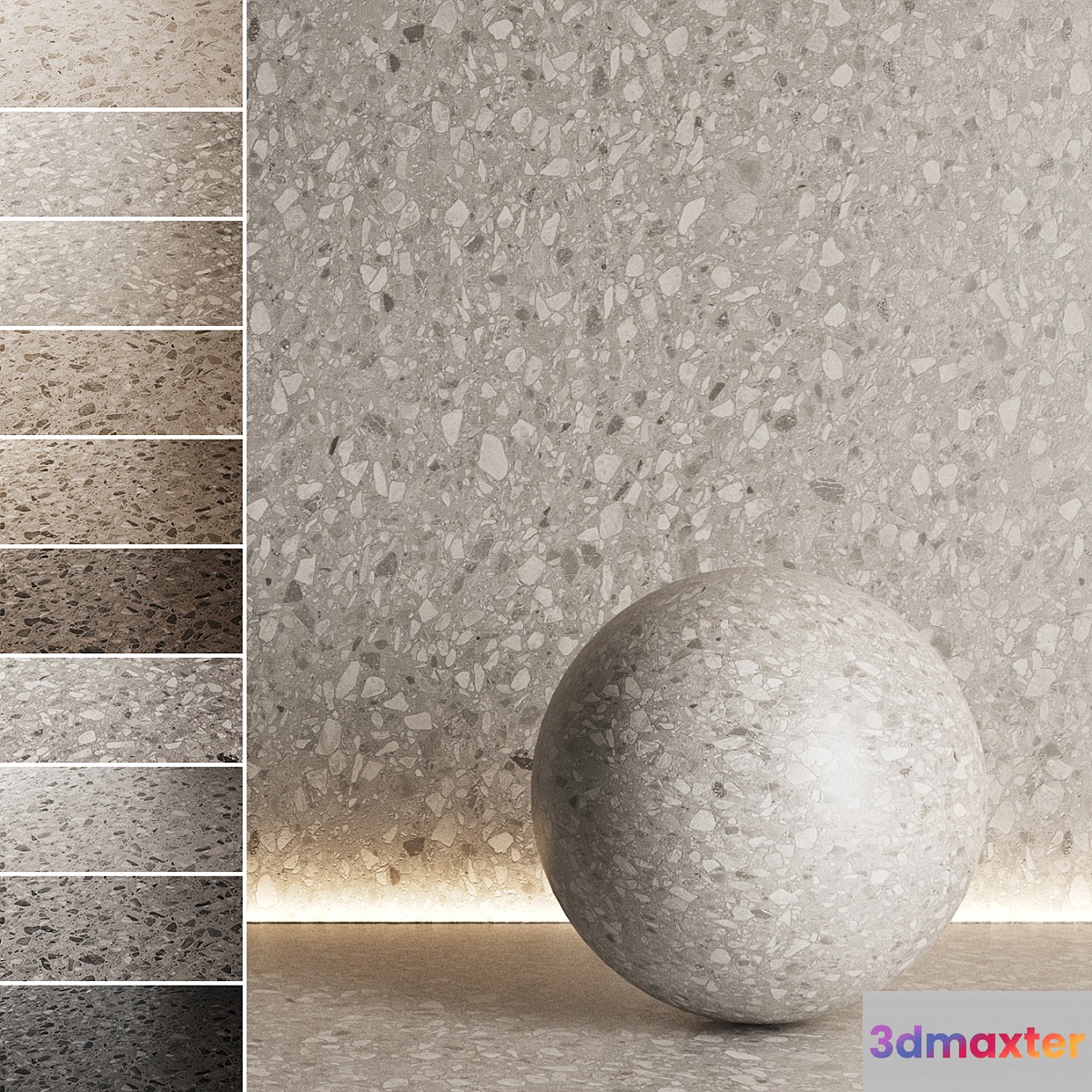 Terrazzo seamless marble 10 3D Max