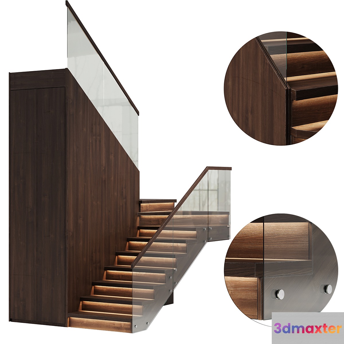 Modern stairs 2 3D Max
