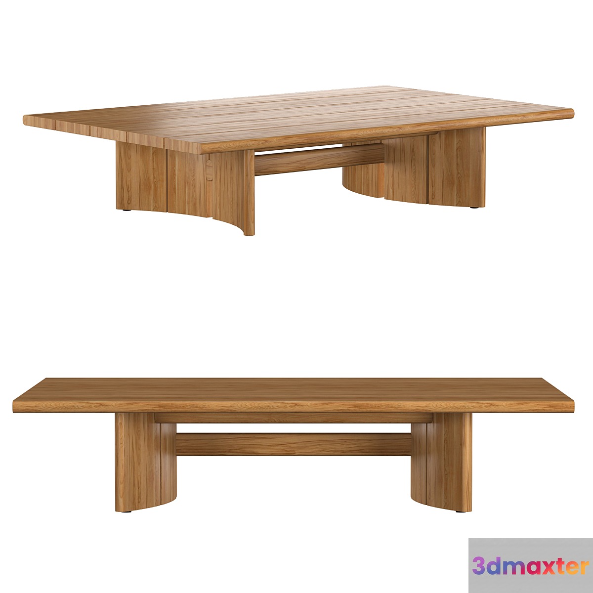 TRIESTE TEAK RECTANGULAR COFFEE TABLE 3D Max