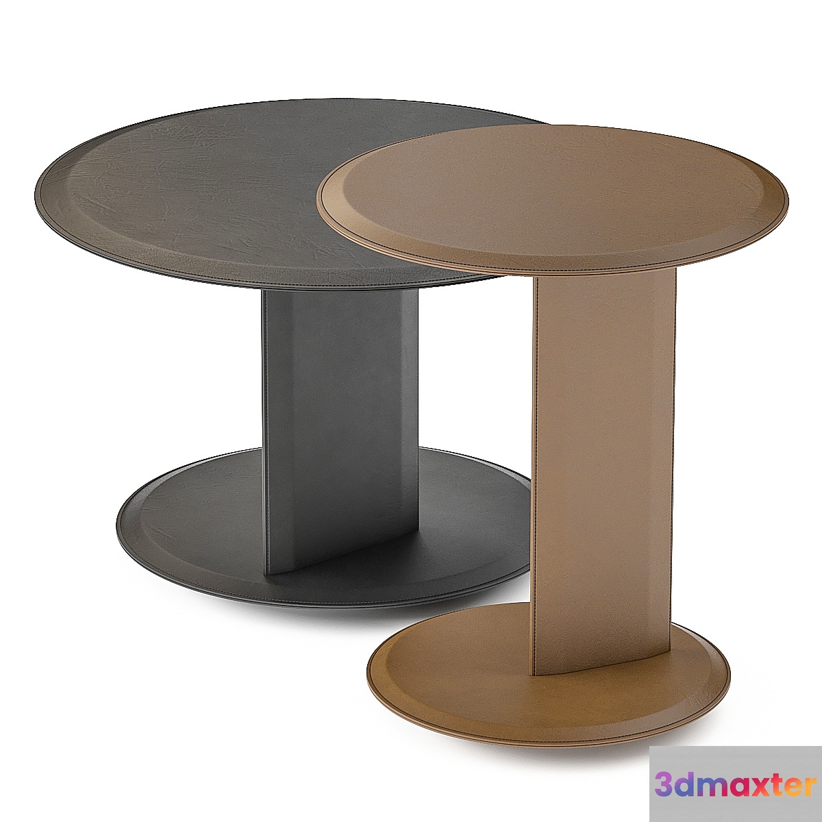 Mush Round Coffee tables (Leather) 3D Max