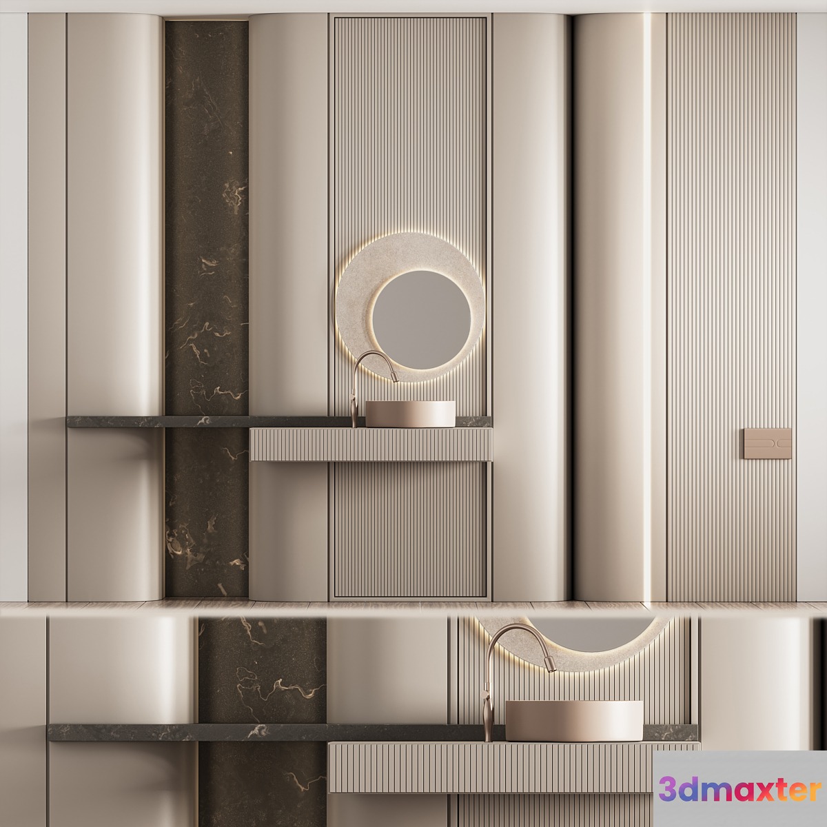 Bathroom Furniture Set 14 - No.2 3D Max