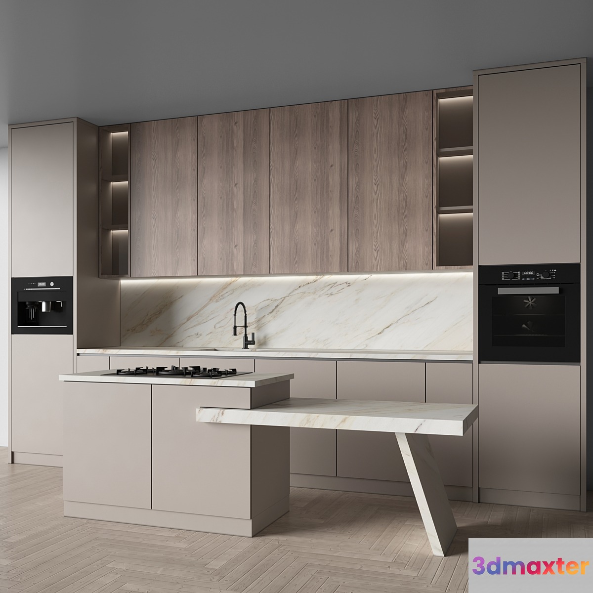 Kitchen Modern 132 3D Max
