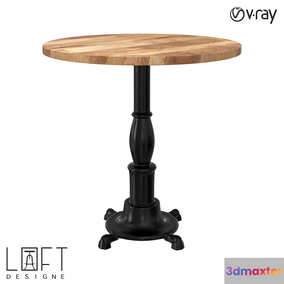Table LoftDesigne 61805 model 3D Max