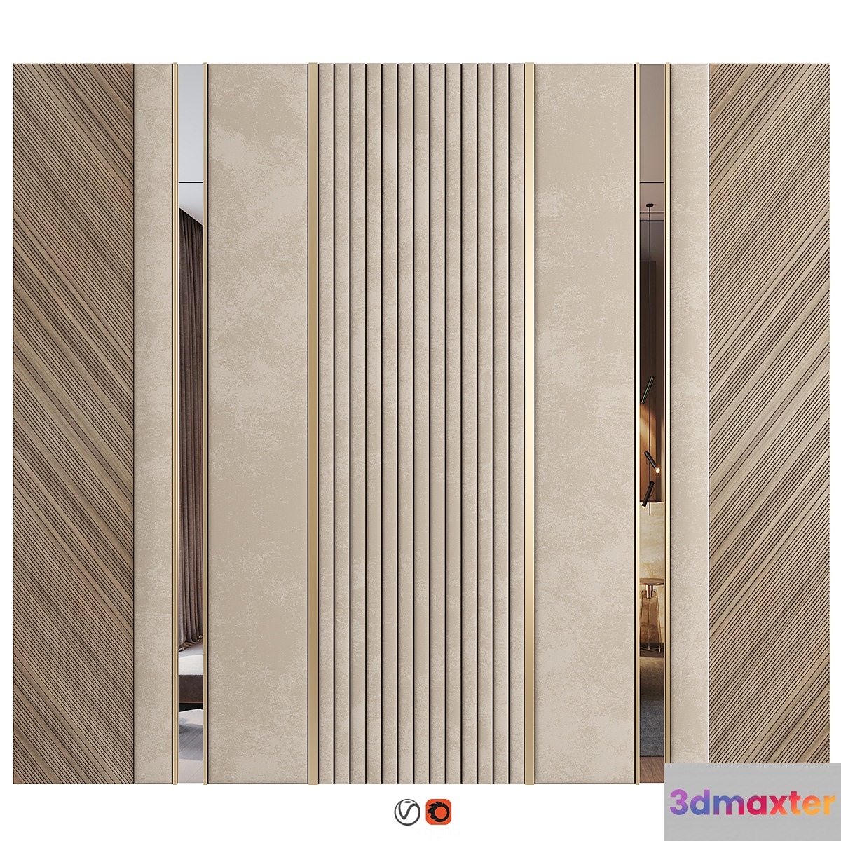 Wall Panel Decor 45 3D Max