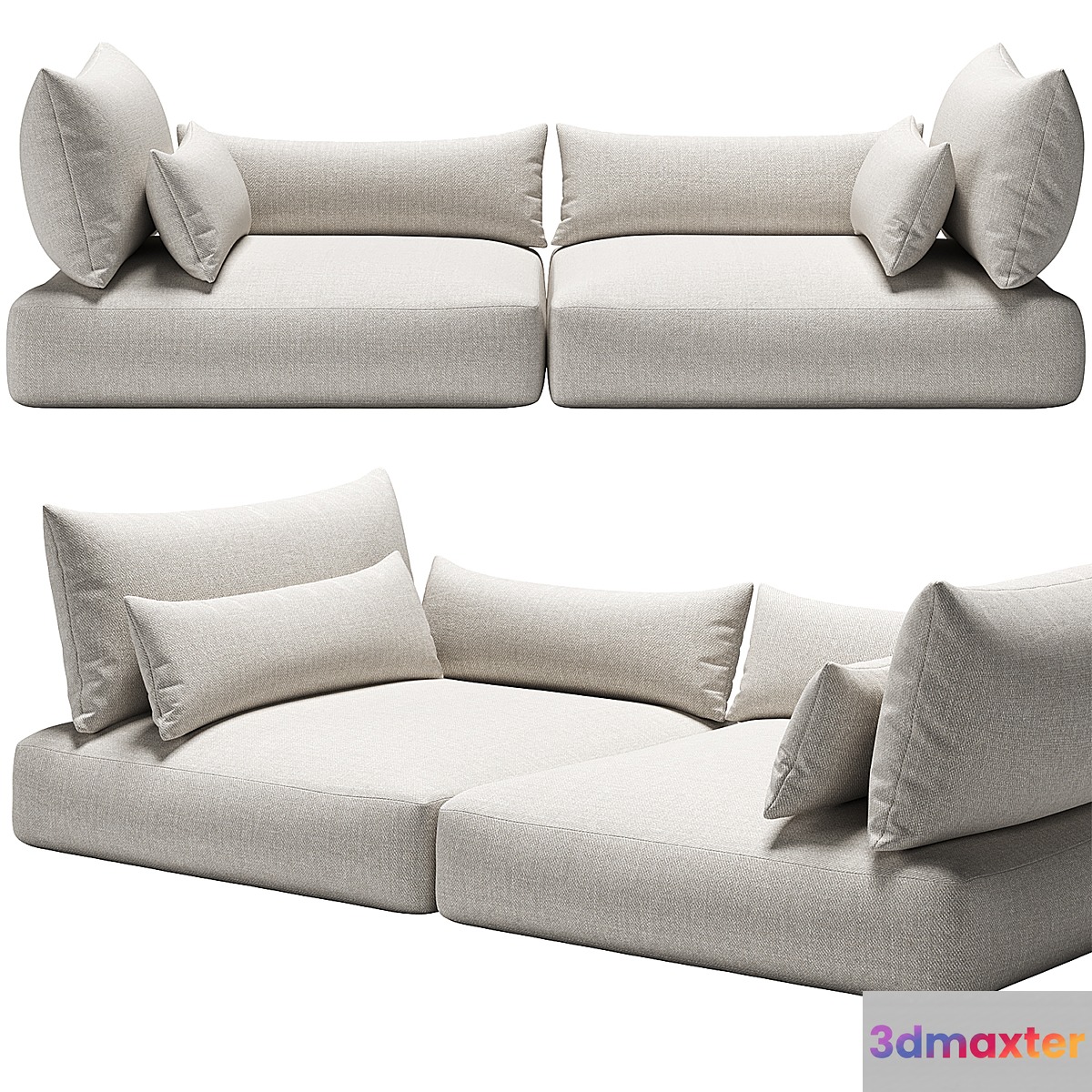 Window Seat Cushion Set 3 3D Max