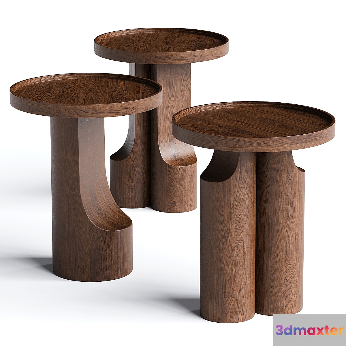 Walnut sofa table - No.2 3D Max