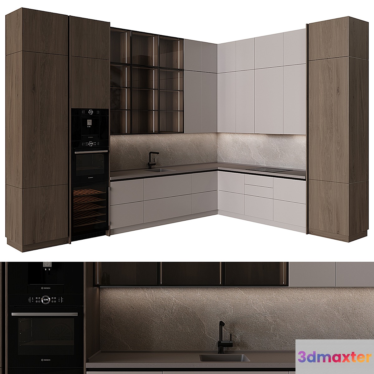 Kitchen in modern style 36 3D Max
