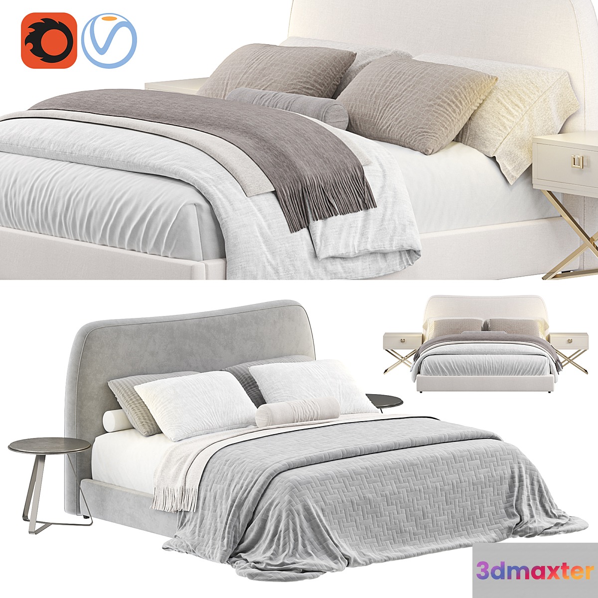 Sophie Bed 3D Max