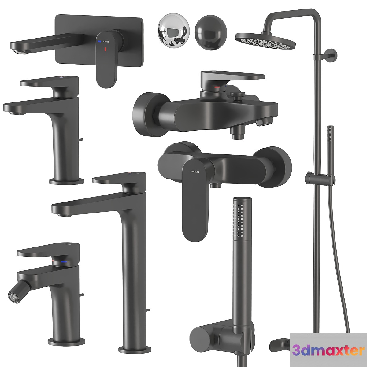 Nobili YOYO shower and faucet set 3D Max