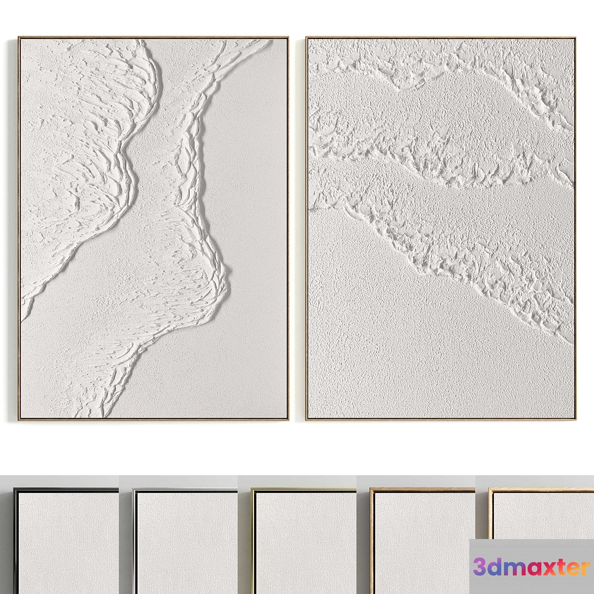 Plaster Two Photo Frames T-455
