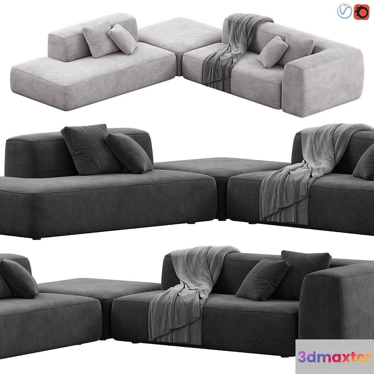 Lema Cloud Modular Sofa Set 3