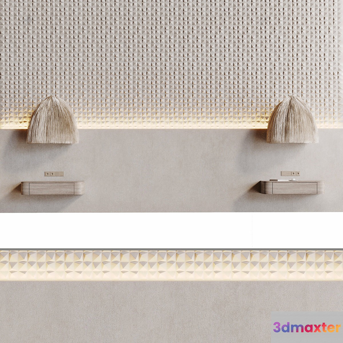 Decorative 3D wall panel 009 3D Max