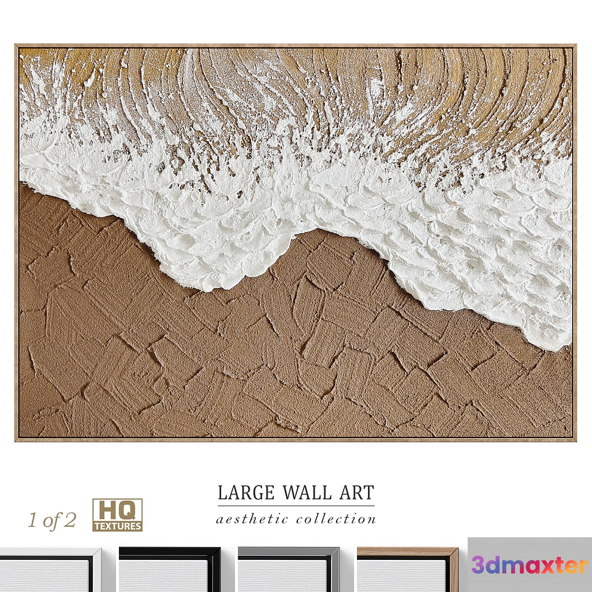 Large Panoramic Relief Plaster Wall Art C-837 3D Max