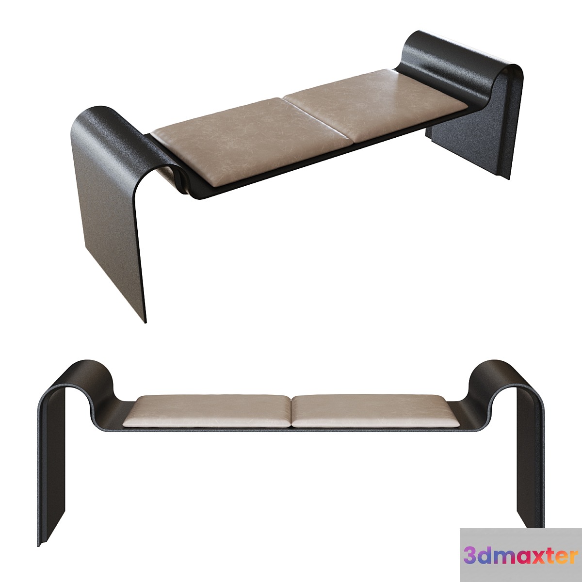 Asa Pingree Monarch Bench 3D Max