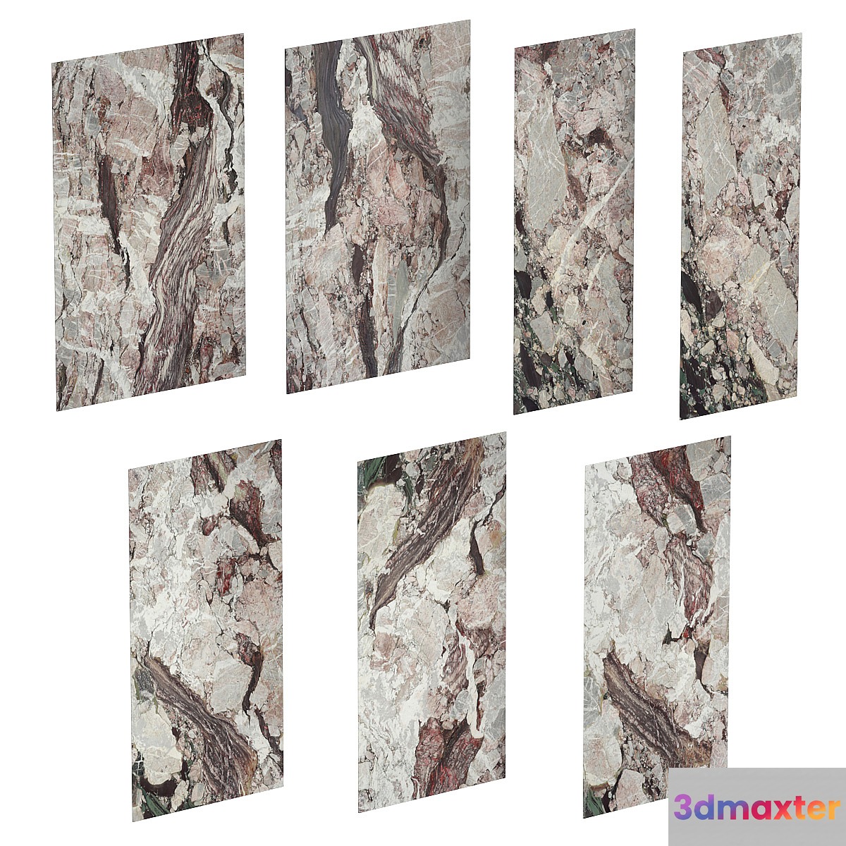 Les Quatre Saisons marble slabs 3D Max